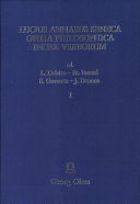 Lucius Annaeus Seneca, Opera philosophica, Index verborum : listes de fréquence ; relevés grammaticaux