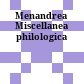 Menandrea : Miscellanea philologica
