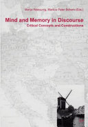 Mind and memory in discourse : critical concepts and constructions