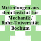 Mitteilungen aus dem Institut für Mechanik / Ruhr-Universität Bochum