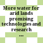 More water for arid lands : promising technologies and research opportunities ; report of an ad hoc panel