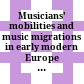 Musicians' mobilities and music migrations in early modern Europe : biographical patterns and cultural exchanges