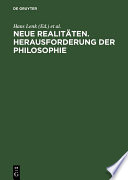 Neue Realitäten. Herausforderung der Philosophie : : XVI. Deutscher Kongreß für Philosophie Berlin 20.-24. September 1993 /