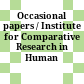 Occasional papers / Institute for Comparative Research in Human Culture