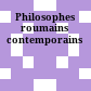 Philosophes roumains contemporains