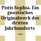 Pistis Sophia. Ein gnostisches Originalwerk des dritten Jahrhunderts aus dem Koptischen übersetzt /