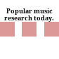 Popular music research today.
