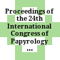 Proceedings of the 24th International Congress of Papyrology : Helsinki, 1 - 7 August 2004