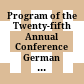 Program of the Twenty-fifth Annual Conference German Studies Association : September 22 - 25, 2011 ; Louisville, Kentucky; Kentucky International Convention Center