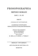 Prosopographia Imperii Romani : saec. I, II, III
