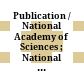Publication / National Academy of Sciences ; National Research Council