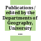 Publications / edited by the Departments of Geography, University of Gothenburg