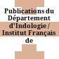 Publications du Département d'Indologie / Institut Français de Pondichéry
