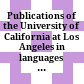 Publications of the University of California at Los Angeles in languages and literatures