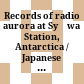 Records of radio aurora at Syōwa Station, Antarctica / Japanese antarctic research expedition / National Institute of Polar Research