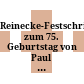 Reinecke-Festschrift : zum 75. Geburtstag von Paul Reinecke am 25. September 1947