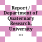 Report / Department of Quaternary Research, University of Stockholm