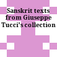 Sanskrit texts from Giuseppe Tucci's collection