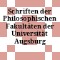Schriften der Philosophischen Fakultäten der Universität Augsburg
