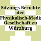 Sitzungs-Berichte der Physikalisch-Medizinischen Gesellschaft zu Würzburg