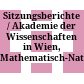 Sitzungsberichte / Akademie der Wissenschaften in Wien, Mathematisch-NaturwissenschaftlicheKlasse