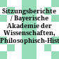 Sitzungsberichte / Bayerische Akademie der Wissenschaften, Philosophisch-Historische Klasse