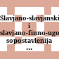 Slavjano-slavjanskie i slavjano-finno-ugorskie sopostavlenija : = Slovensko-slovenska i slovensko-ugrofinska poredenja
