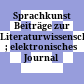 Sprachkunst : Beiträge zur Literaturwissenschaft ; elektronisches Journal