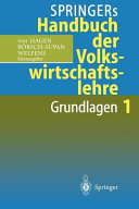 Springers Handbuch der Volkswirtschaftslehre