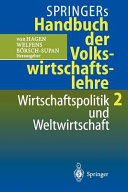 Springers Handbuch der Volkswirtschaftslehre
