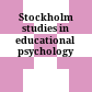 Stockholm studies in educational psychology