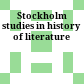 Stockholm studies in history of literature