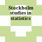 Stockholm studies in statistics