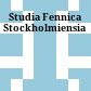 Studia Fennica Stockholmiensia