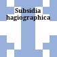 Subsidia hagiographica
