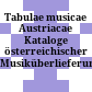 Tabulae musicae Austriacae : Kataloge österreichischer Musiküberlieferung