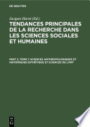 Tendances principales de la recherche dans les sciences sociales et humaines.