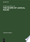 The scope of lexical rules /