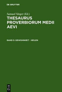 Thesaurus proverbiorum medii aevi