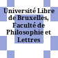 Université Libre de Bruxelles, Faculté de Philosophie et Lettres