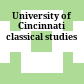 University of Cincinnati classical studies
