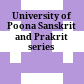 University of Poona Sanskrit and Prakrit series