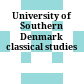 University of Southern Denmark classical studies