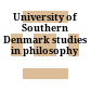 University of Southern Denmark studies in philosophy