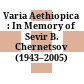 Varia Aethiopica : : In Memory of Sevir B. Chernetsov (1943–2005) /