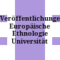 Veröffentlichungen Europäische Ethnologie Universität Wien