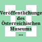 Veröffentlichungen des Österreichischen Museums für Volkskunde : = Publikacije Avstrijskega Muzeja za Etnografijo