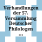 Verhandlungen der 57. Versammlung Deutscher Philologen und Schulmänner : zu Salzburg vom 25. bis 28. September 1929