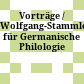 Vorträge / Wolfgang-Stammler-Gastprofessur für Germanische Philologie