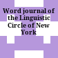 Word : journal of the Linguistic Circle of New York